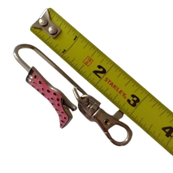 Enameled Boot ALEXX Inc FINDERS KEY PURSE Finder Fob Keychain Pink Rhinestones. - Picture 3 of 15